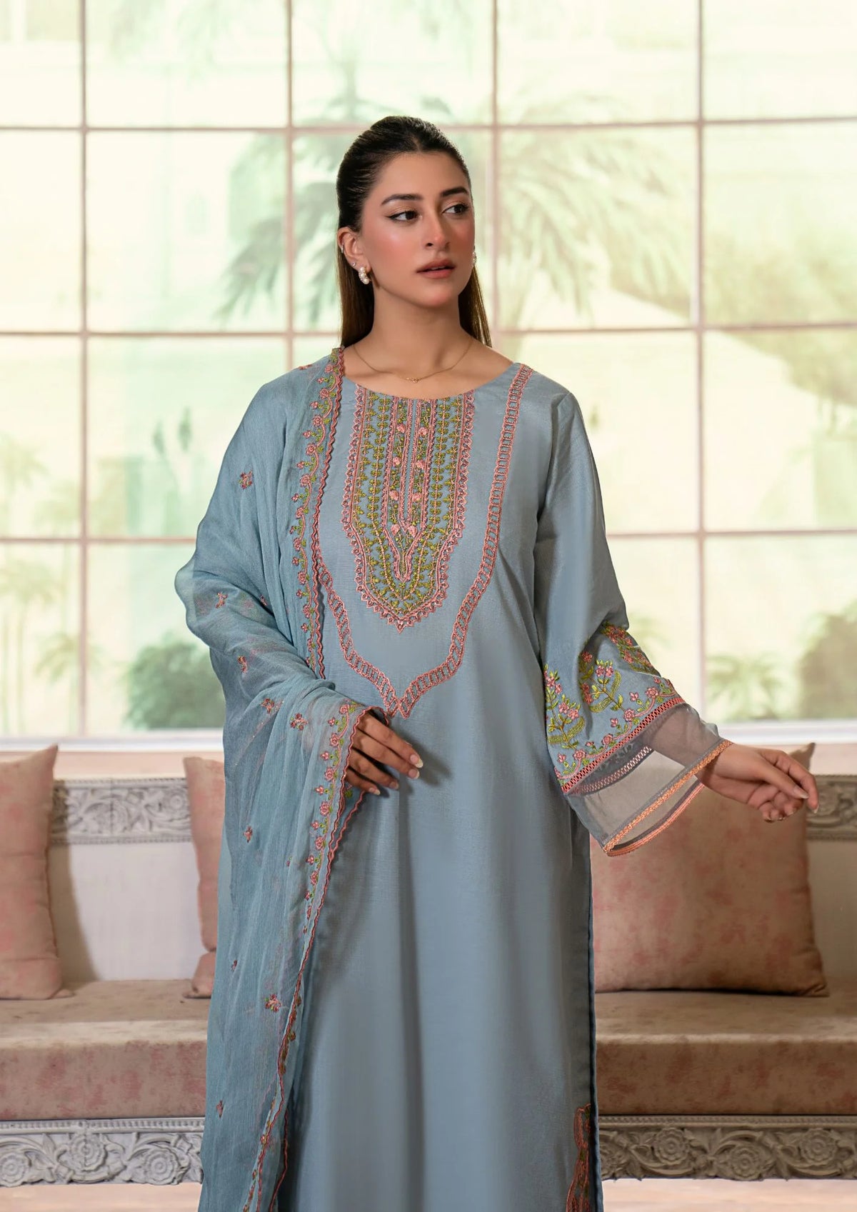 3Pc Embroidered Lawn Cotton ZAUQ-S26-0024