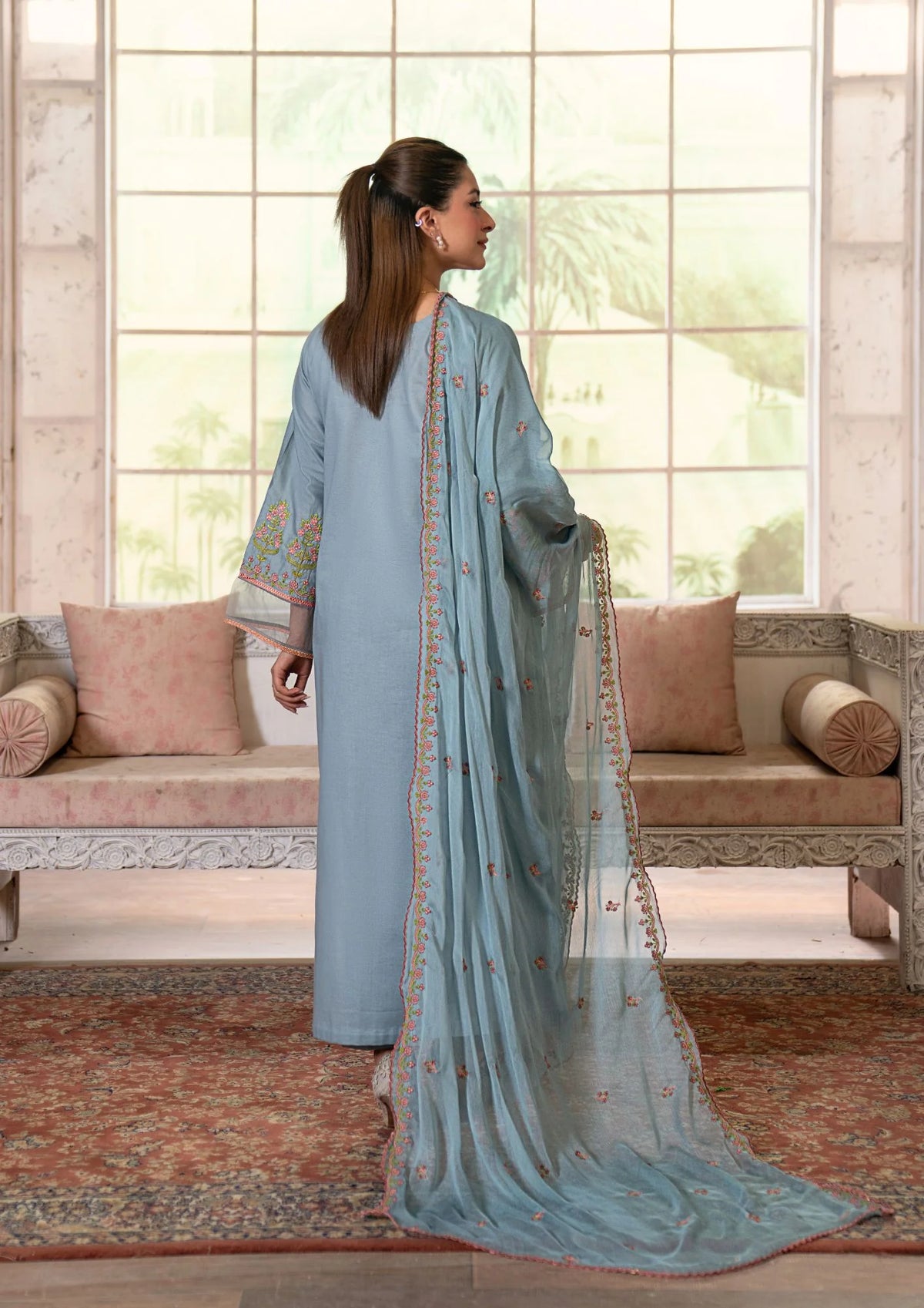 3Pc Embroidered Lawn Cotton ZAUQ-S26-0024