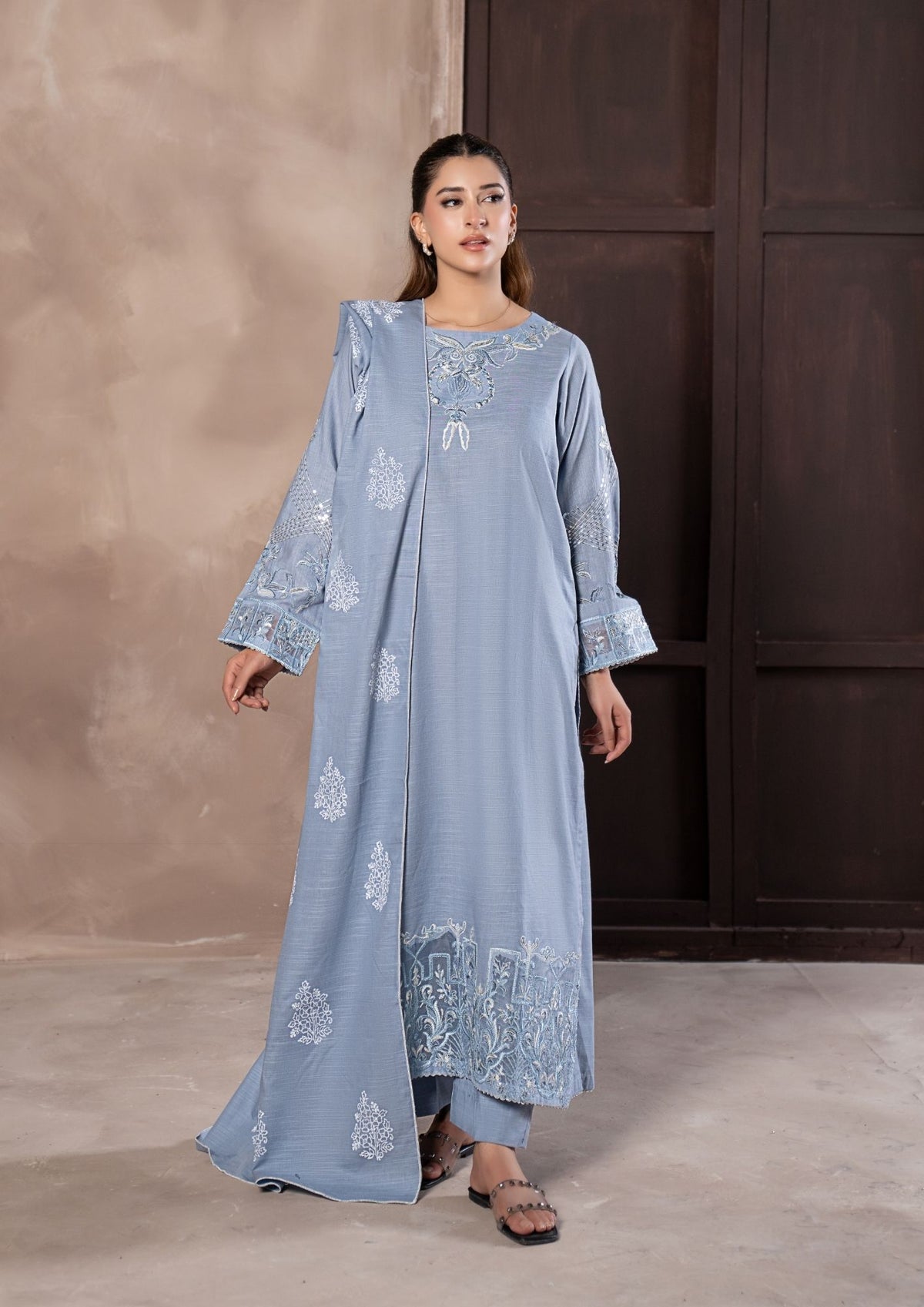 3Pc Embroidered Khaddar AMLT-W26-0006