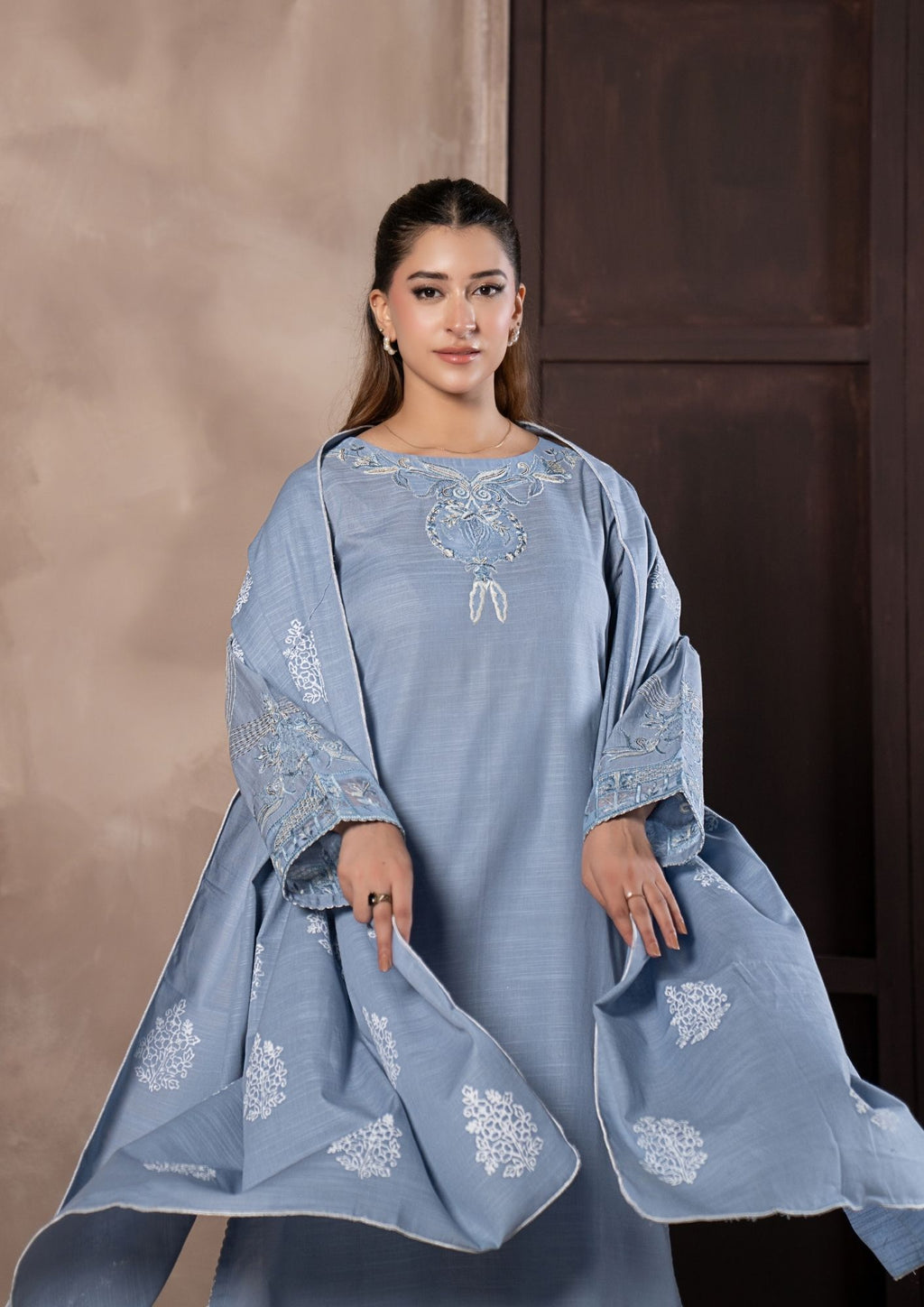 3Pc Embroidered Khaddar AMLT-W26-0006