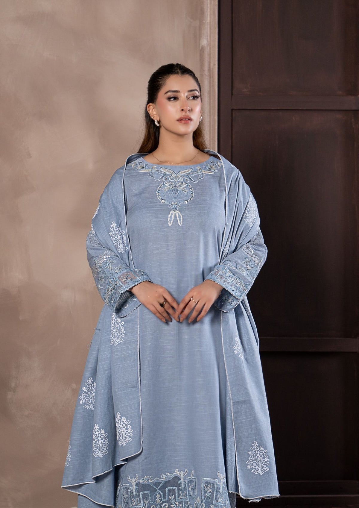 3Pc Embroidered Khaddar AMLT-W26-0006