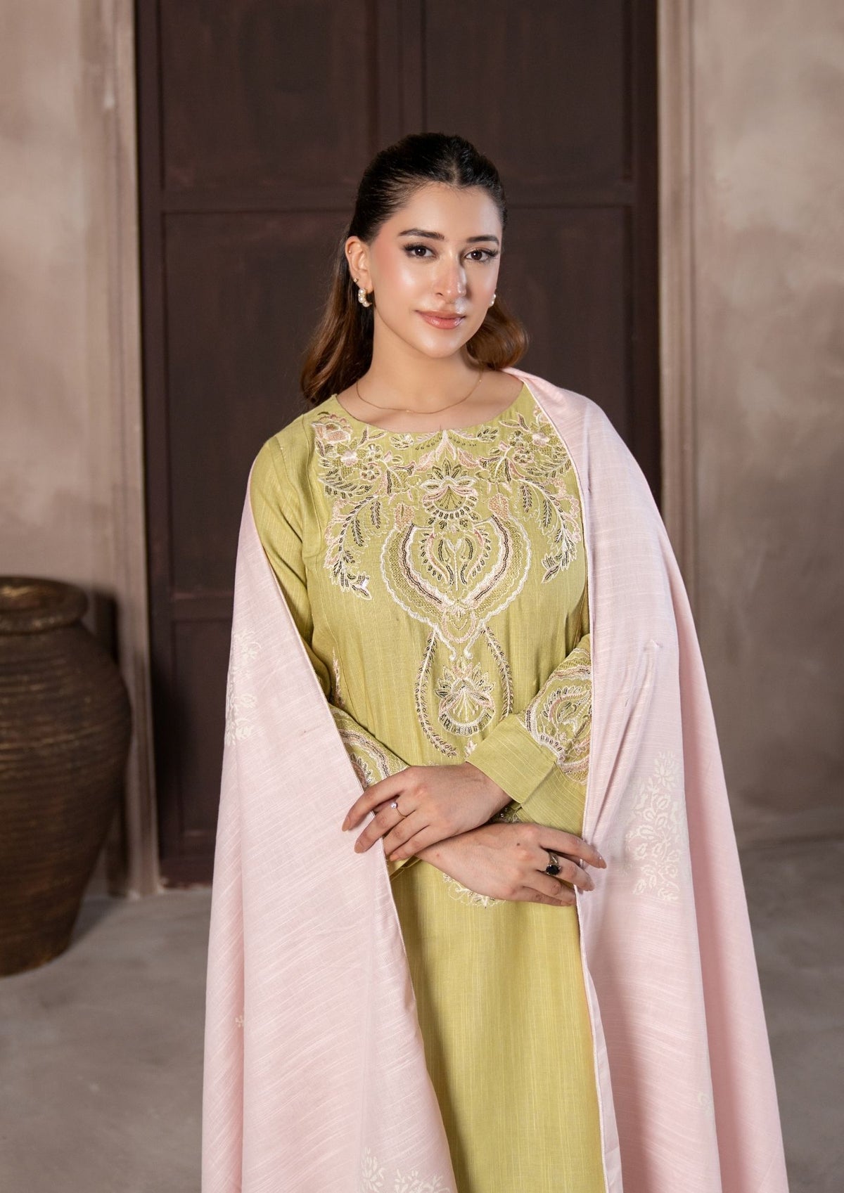 3Pc Embroidered Khaddar AMLT-W26-0007