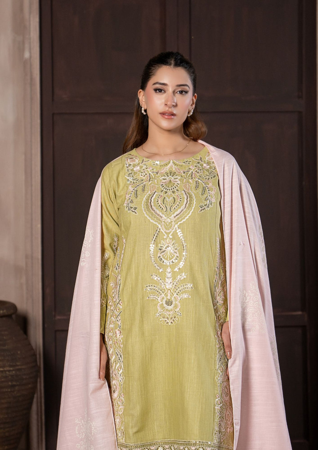3Pc Embroidered Khaddar AMLT-W26-0007