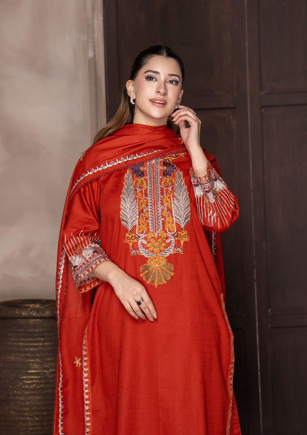 3Pc Embroidered Khaddar AMLT-W26-0008