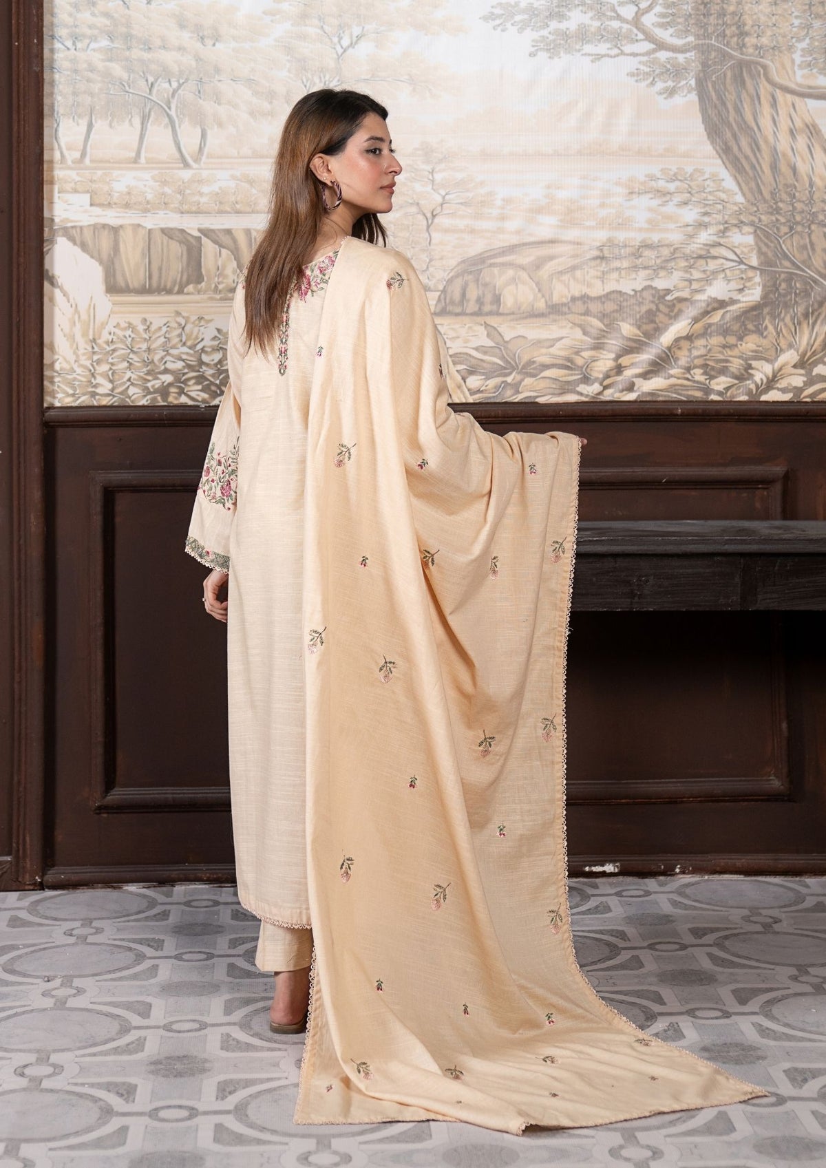 3Pc Embroidered Khaddar AMLT-W26-0010