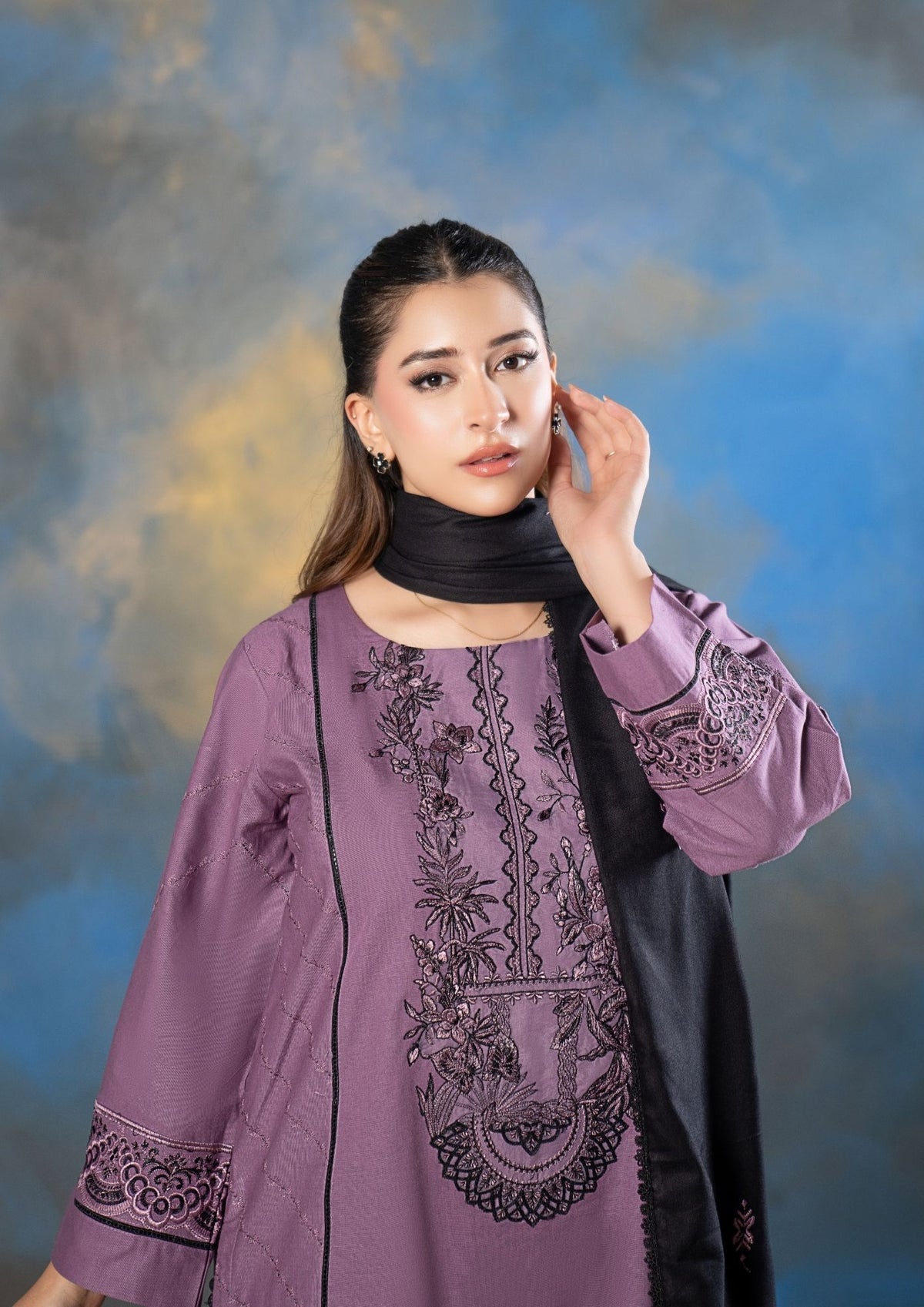 3Pc Embroidered Khaddar AMLT-W26-0011