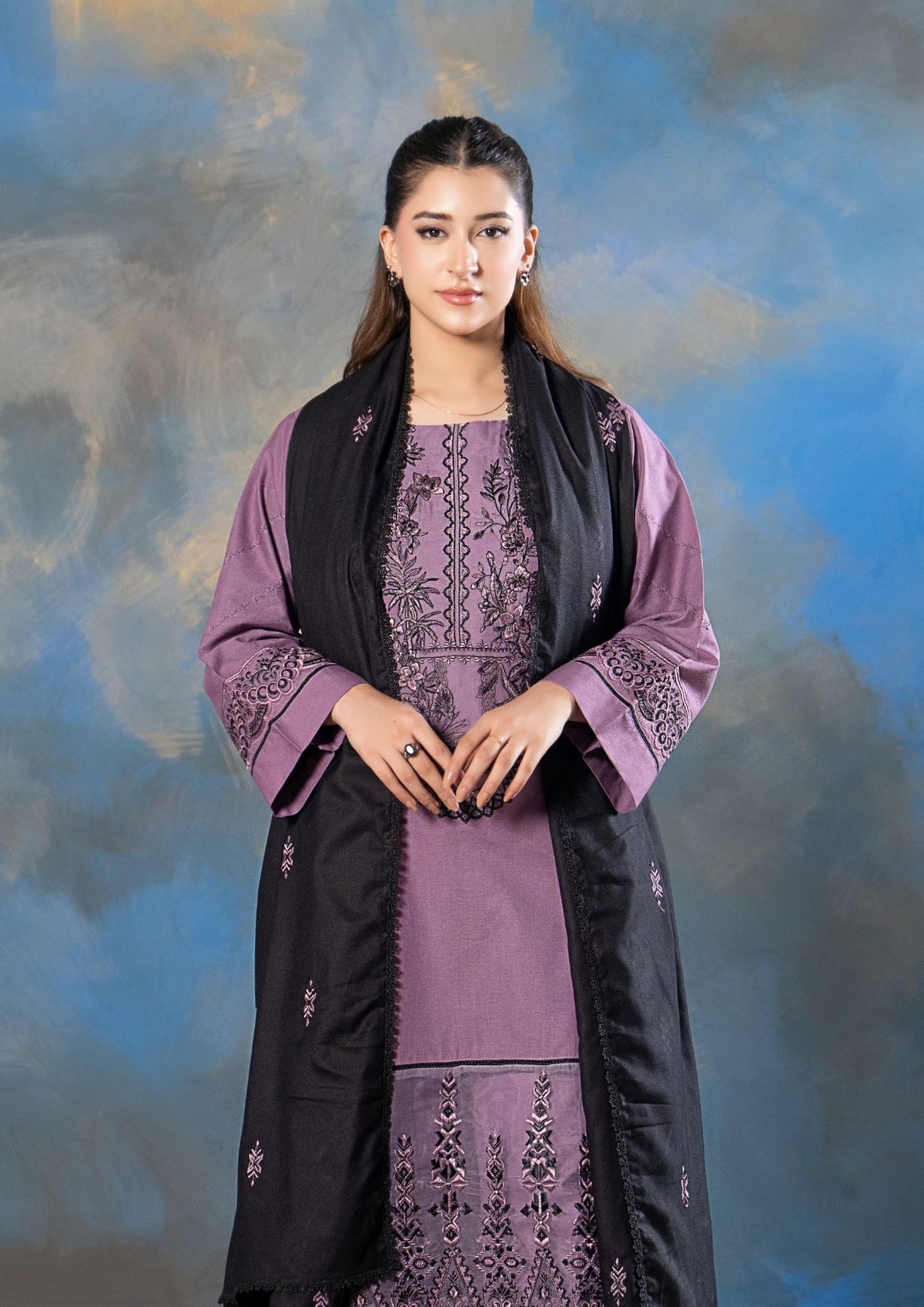 3Pc Embroidered Khaddar AMLT-W26-0011
