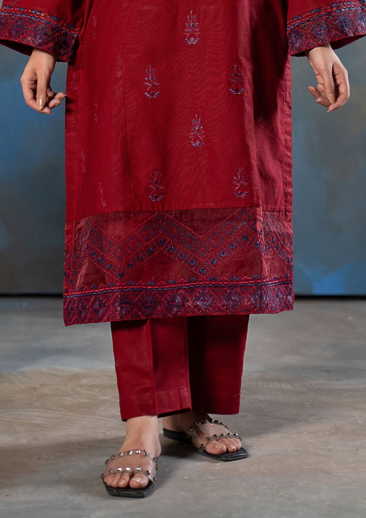 3Pc Embroidered Khaddar AMLT-W26-0013