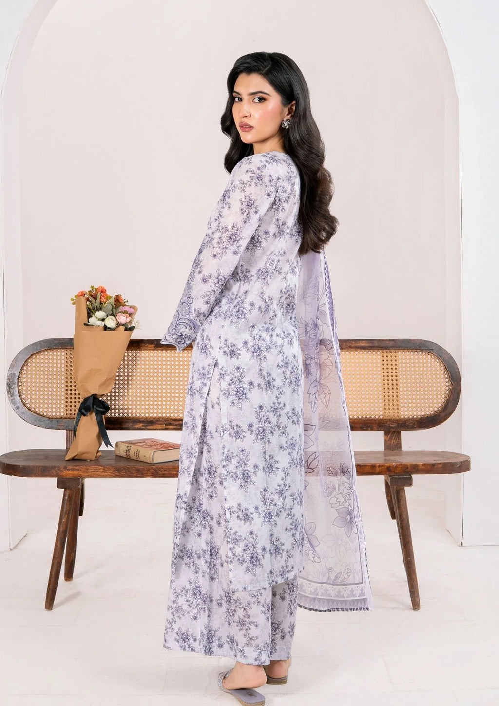 3Pc Printed Lawn with Embroidery RANAAI-S25-0007