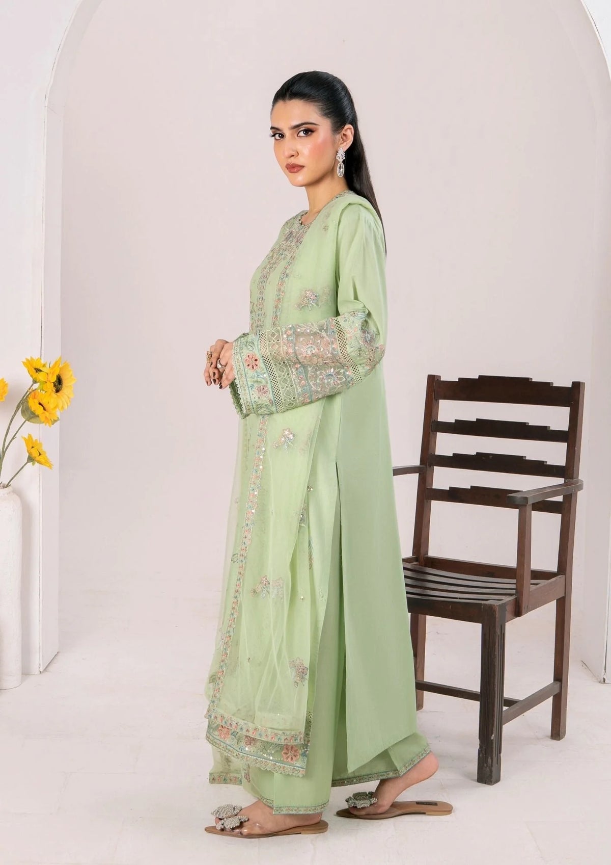 3Pc Embroidered Lawn ZAUQ-S25-0007