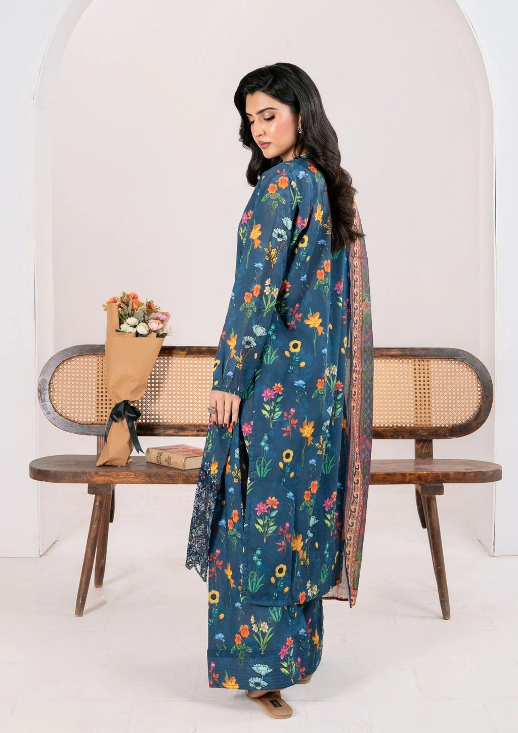 3Pc Printed Lawn with Embroidery RANAAI-S25-0008