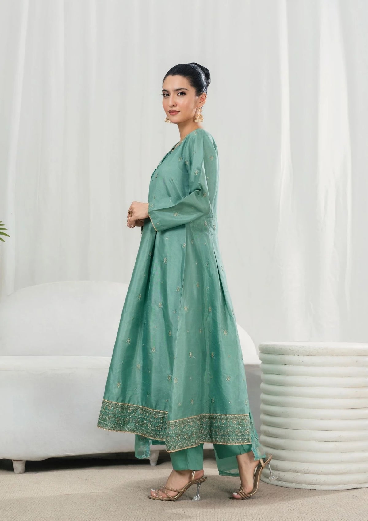 3Pc Embroidered Raw Silk ZAUQ-S25-0201