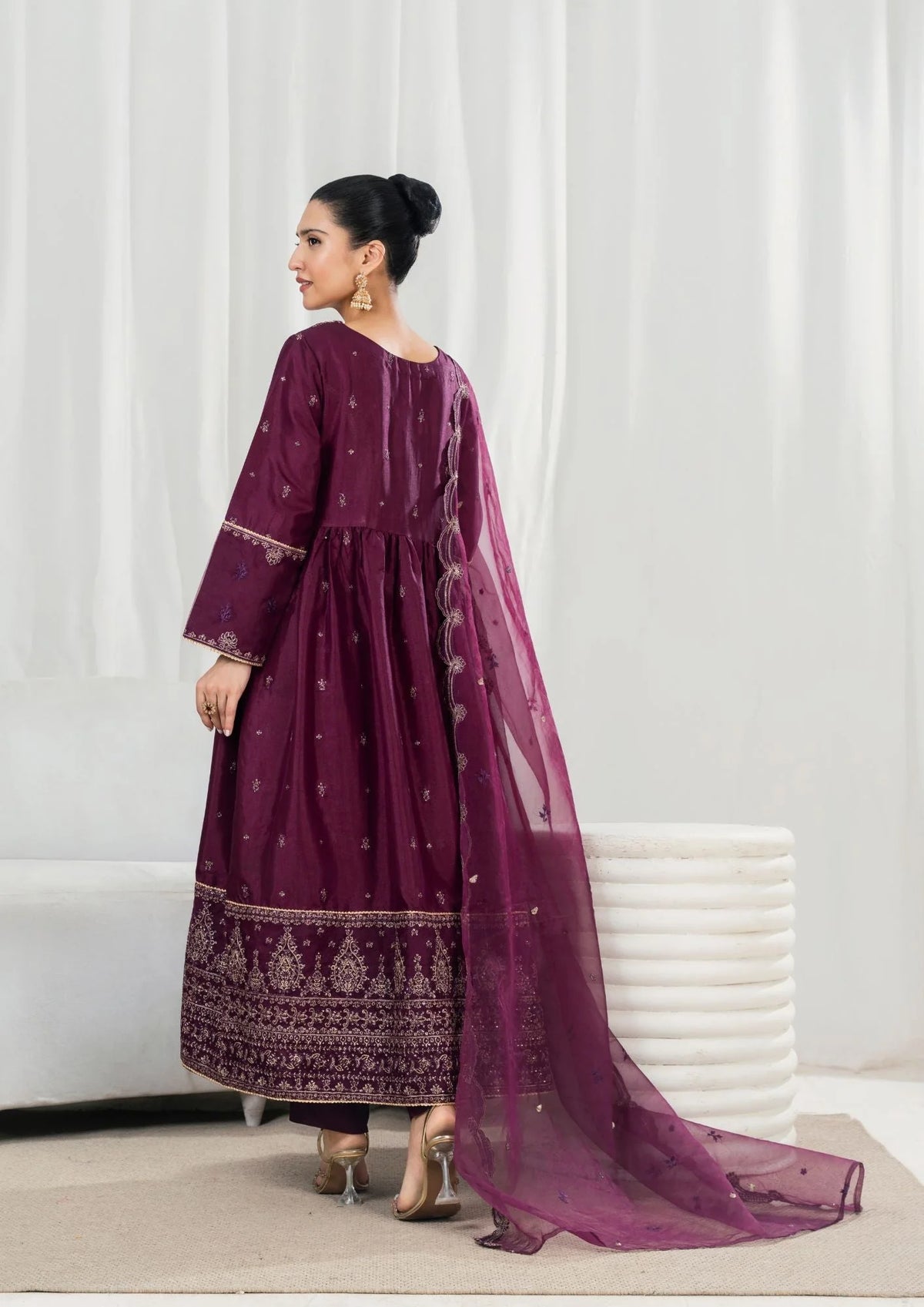 3Pc Embroidered Raw Silk ZAUQ-S25-0200