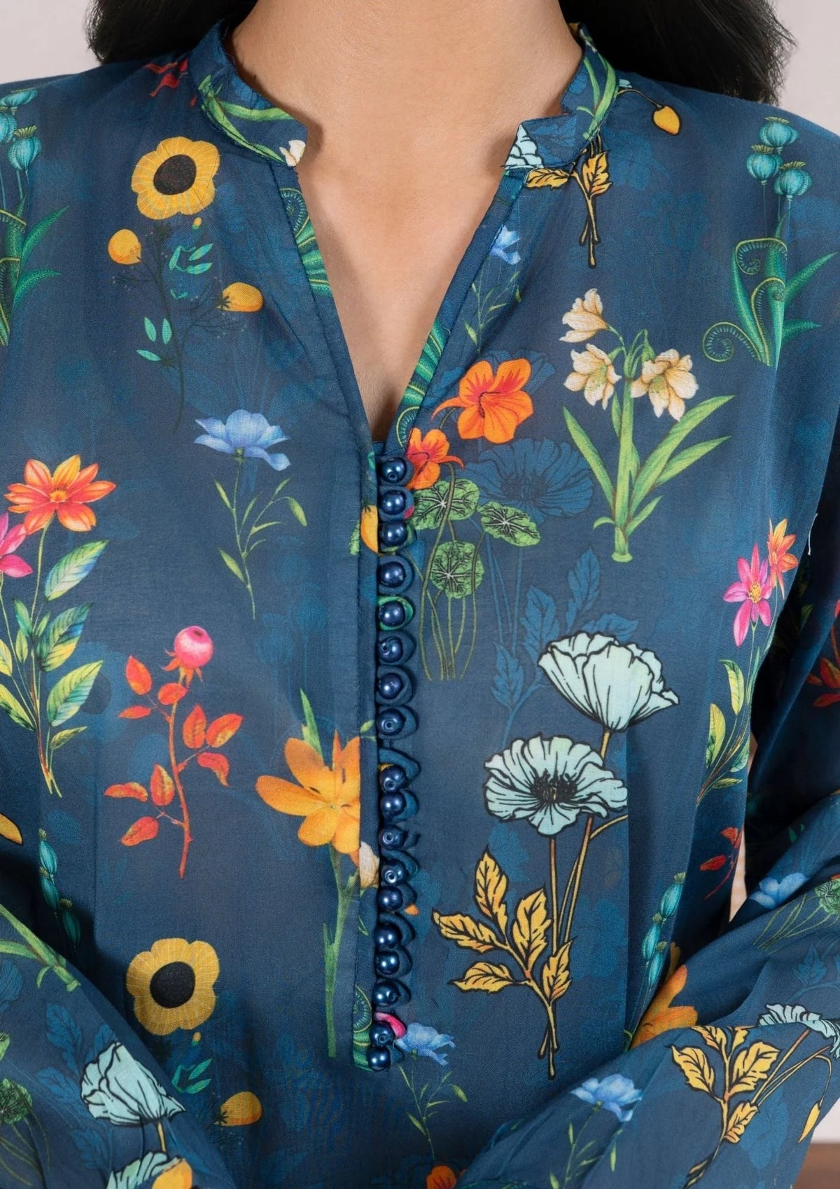 3Pc Printed Lawn with Embroidery RANAAI-S25-0008