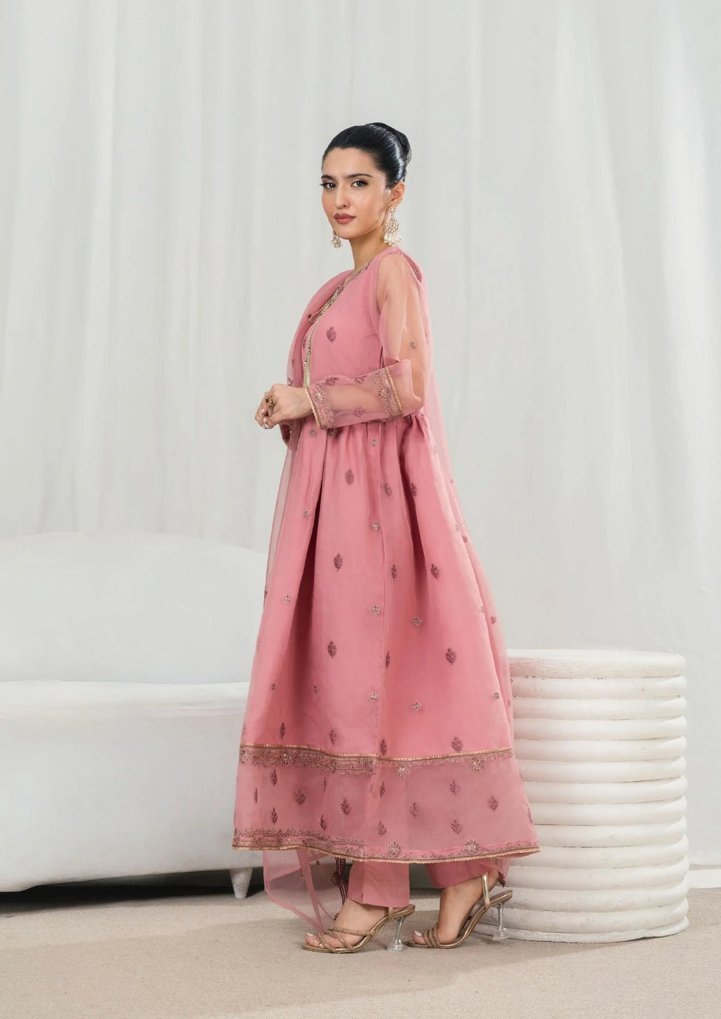 3Pc Embroidered Organza ZAUQ-S25-0202