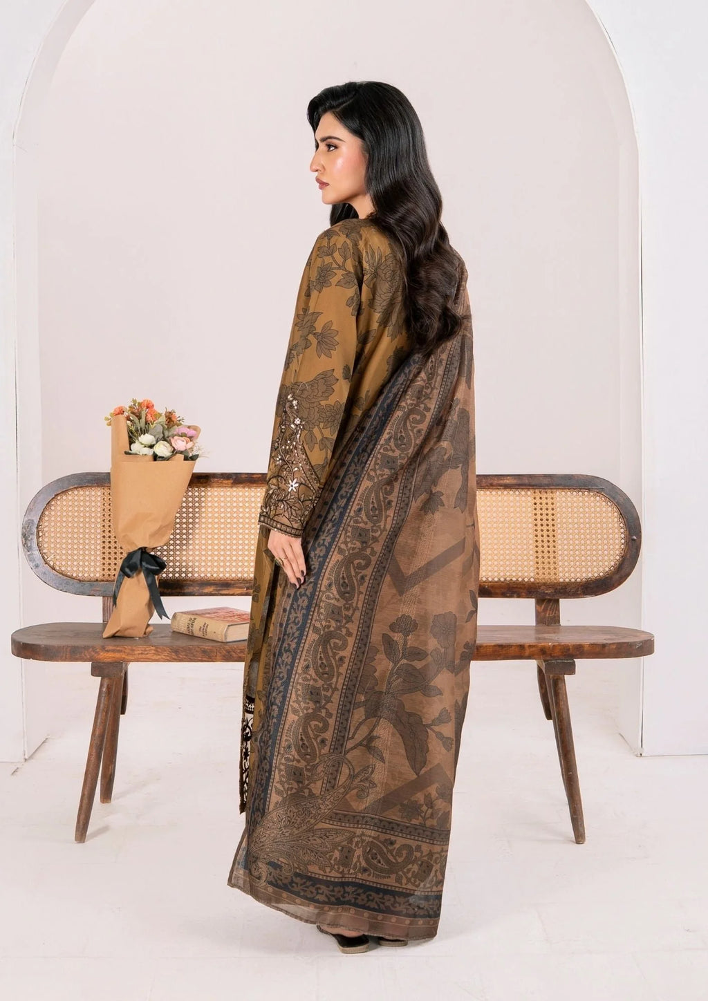 3Pc Printed Lawn with Embroidery RANAAI-S25-0009