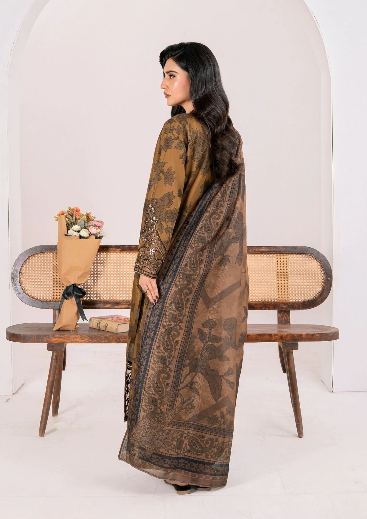3Pc Printed Lawn with Embroidery RANAAI-S25-0009