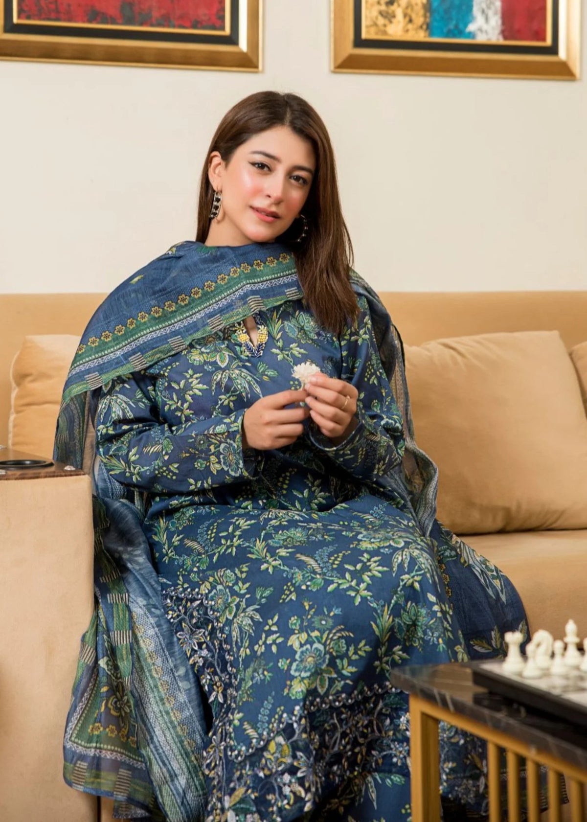 3Pc Printed Lawn with Embroidery RANAAI-S25-0021