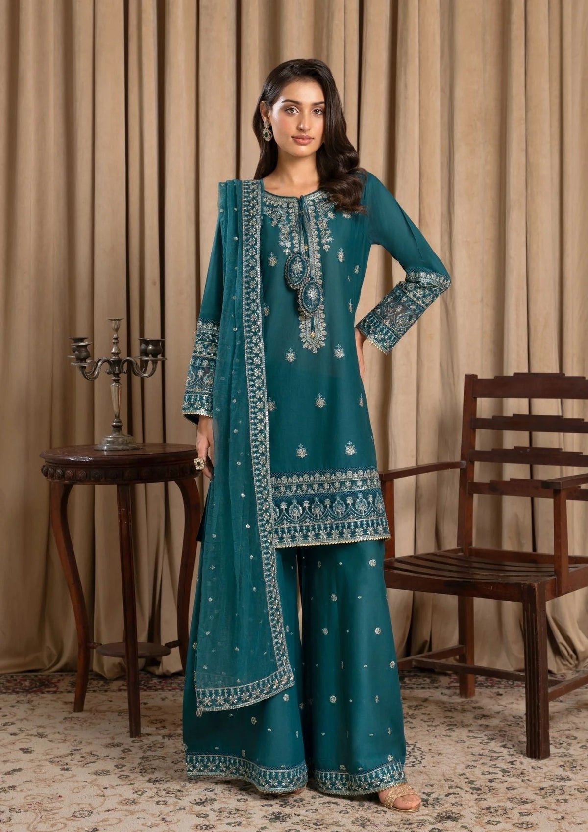 3Pc Embroidered Lawn ZAUQ-S25-0010