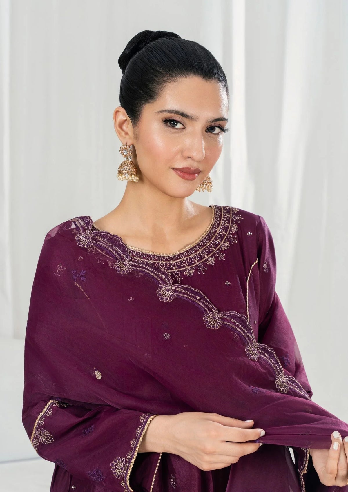 3Pc Embroidered Raw Silk ZAUQ-S25-0200