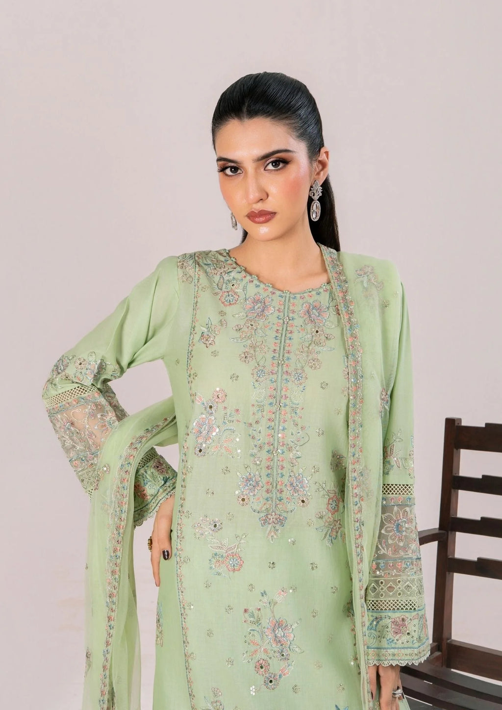 3Pc Embroidered Lawn ZAUQ-S25-0007