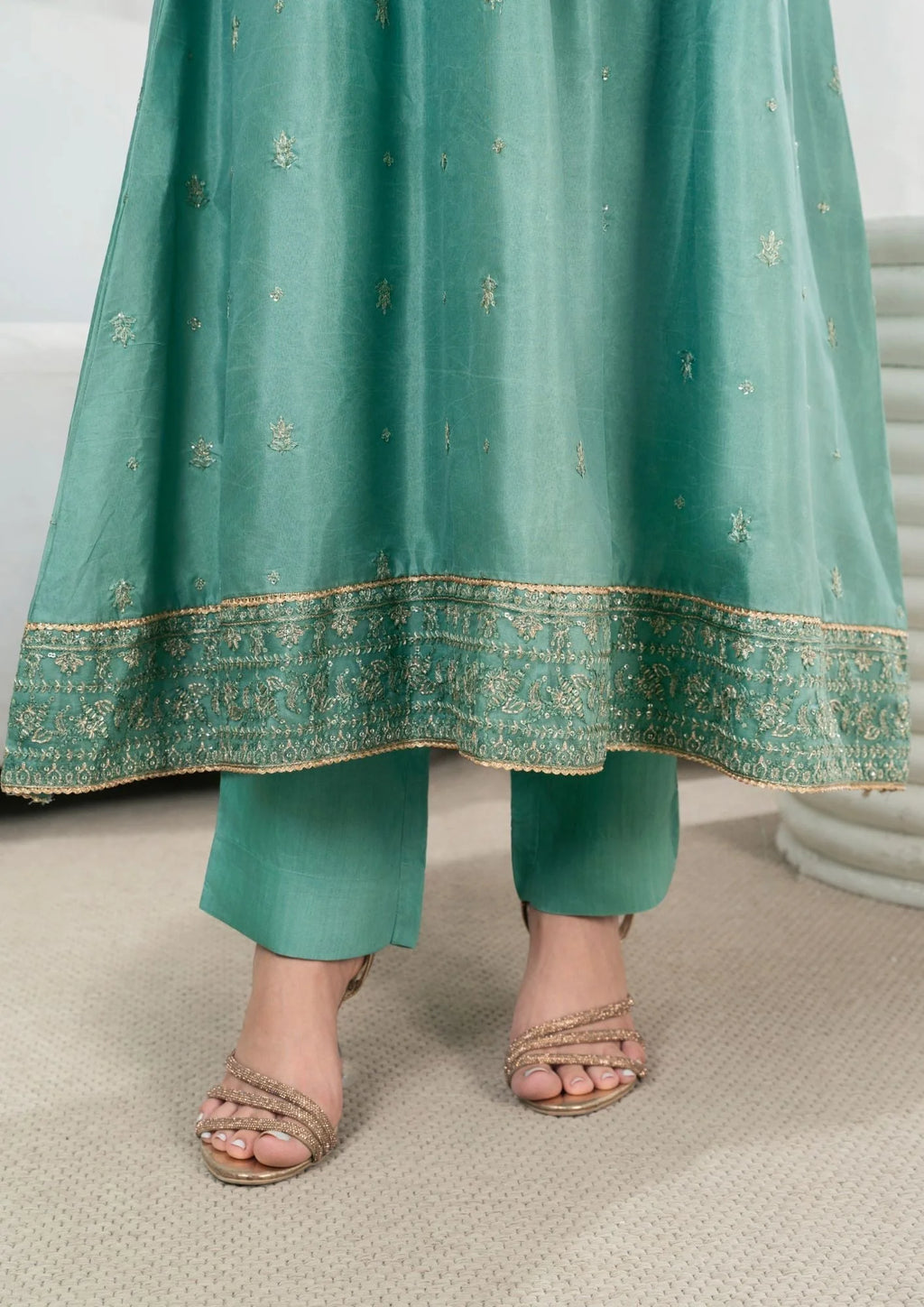 3Pc Embroidered Raw Silk ZAUQ-S25-0201