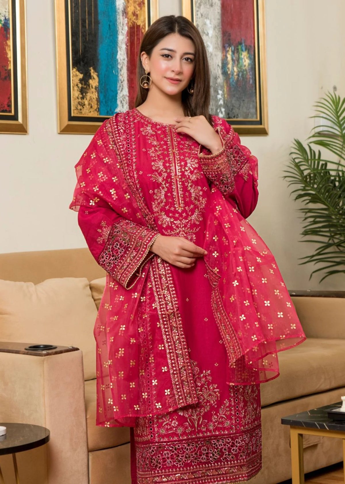 3Pc Embroidered Lawn ZAUQ-S25-0021