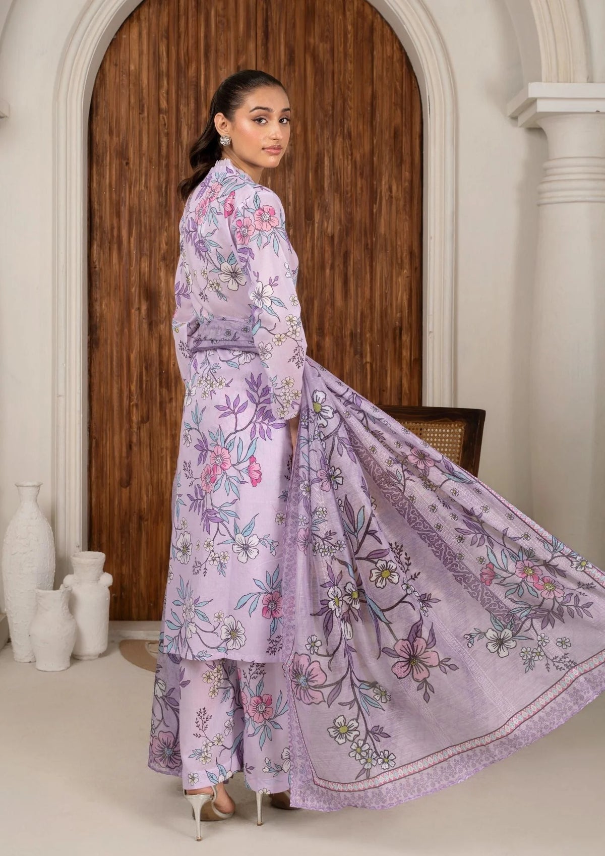3Pc Printed Lawn with Embroidery RANAAI-S25-0016