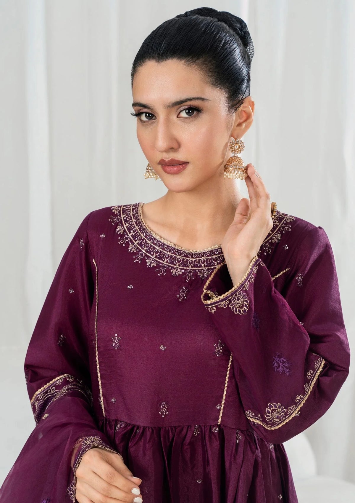 3Pc Embroidered Raw Silk ZAUQ-S25-0200