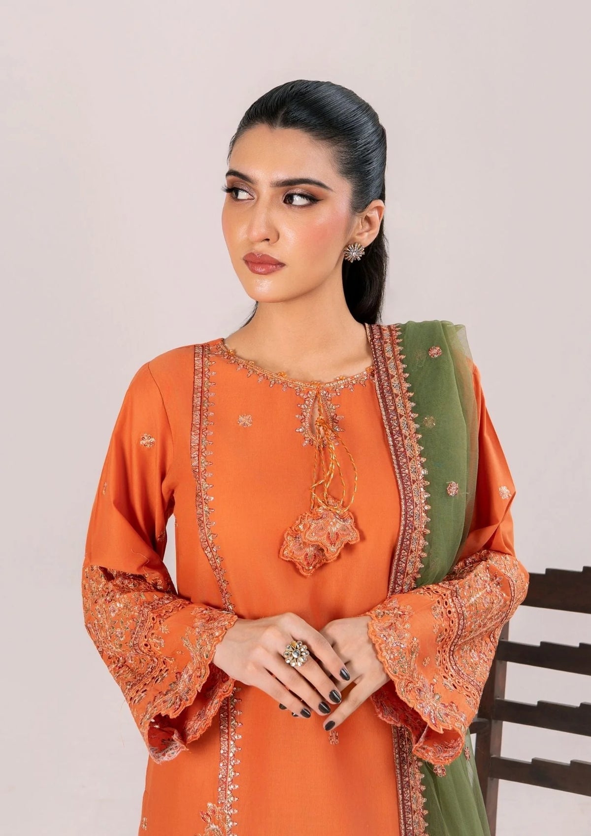 3Pc Embroidered Lawn ZAUQ-S25-0006