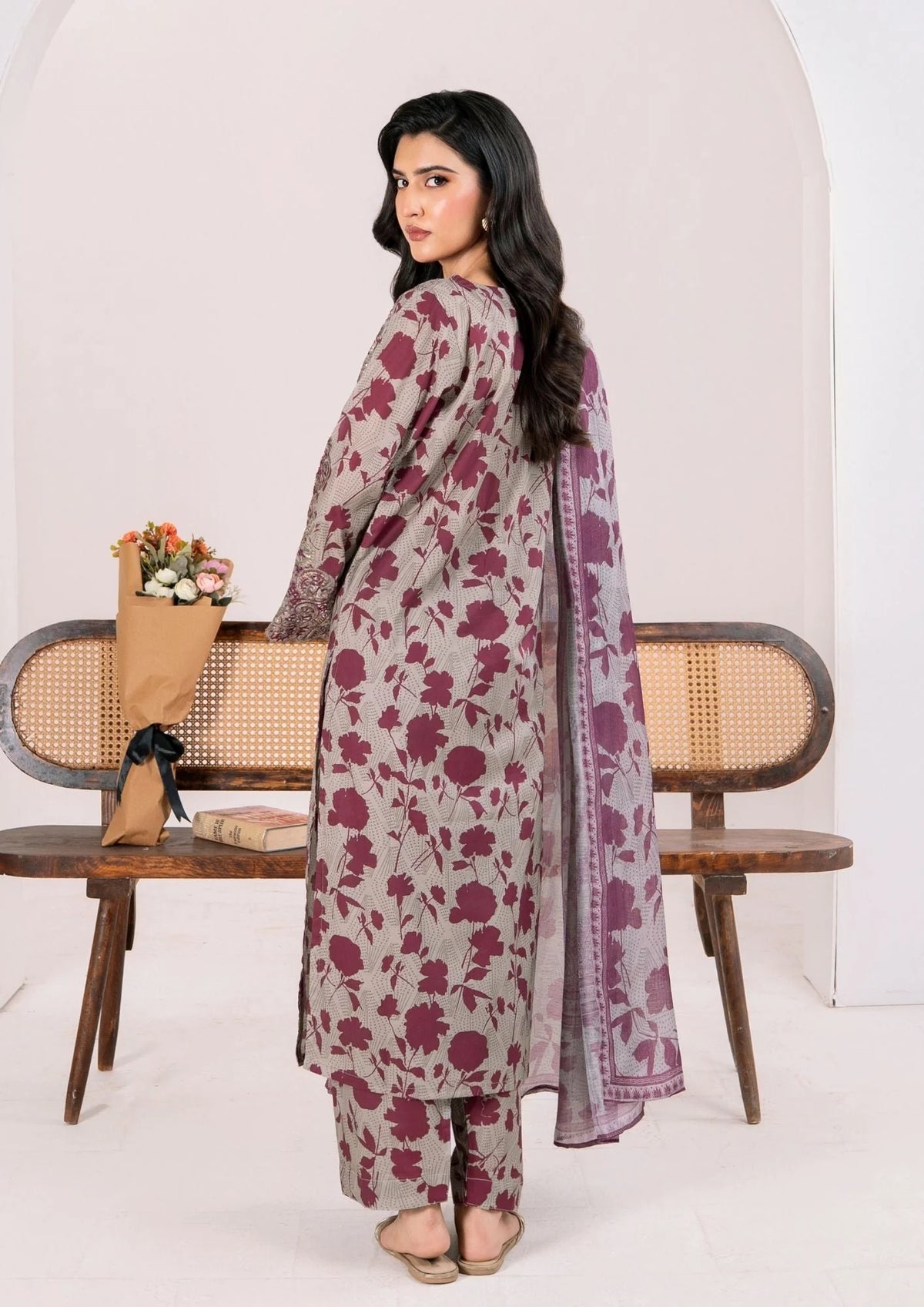 3Pc Printed Lawn with Embroidery RANAAI-S25-0006