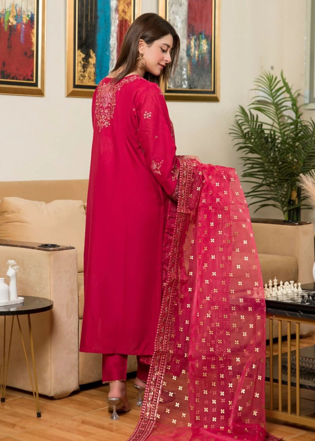3Pc Embroidered Lawn ZAUQ-S25-0021