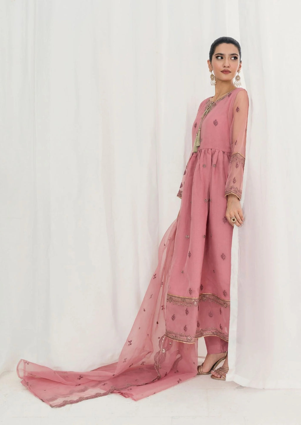3Pc Embroidered Organza ZAUQ-S25-0202
