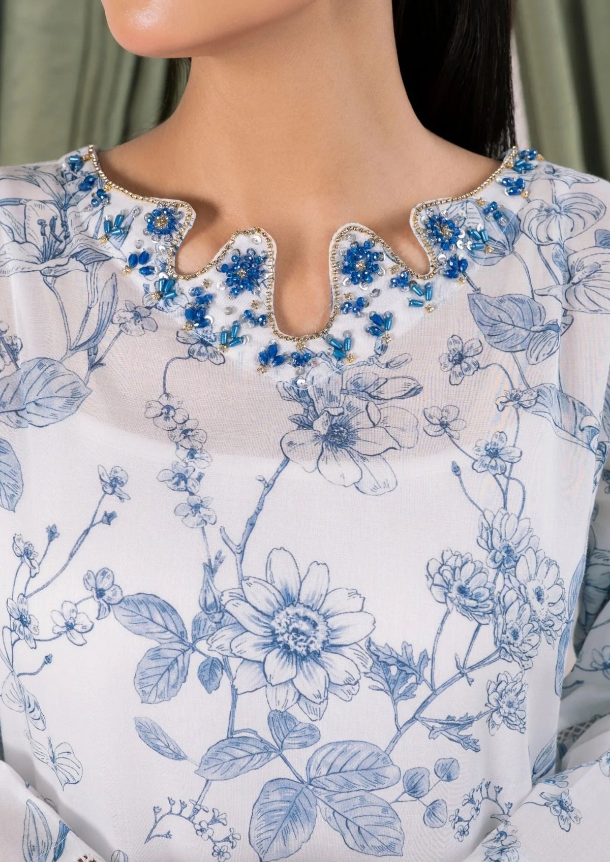 3Pc Printed Lawn with Embroidery RANAAI-S25-0002