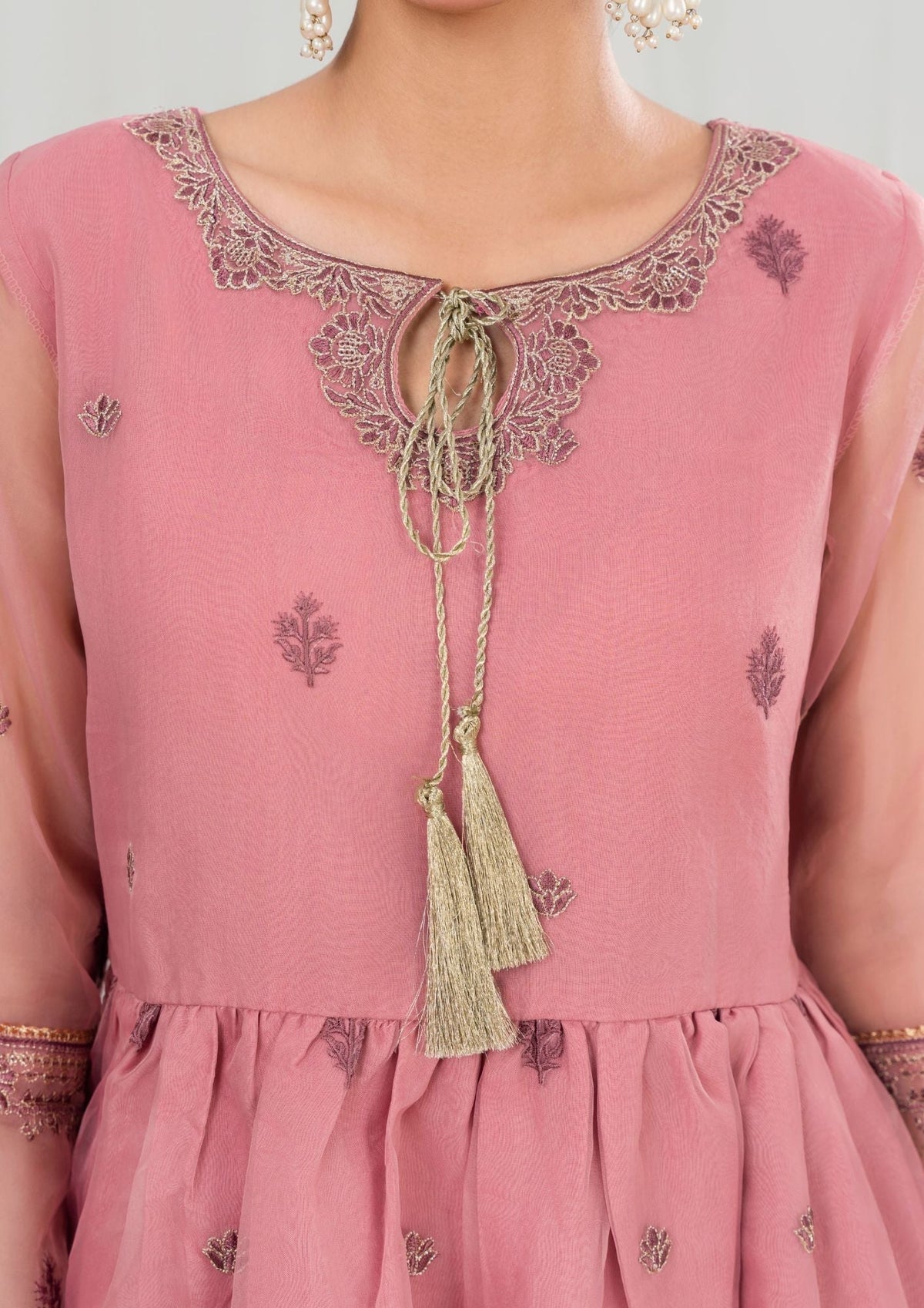 3Pc Embroidered Organza ZAUQ-S25-0202