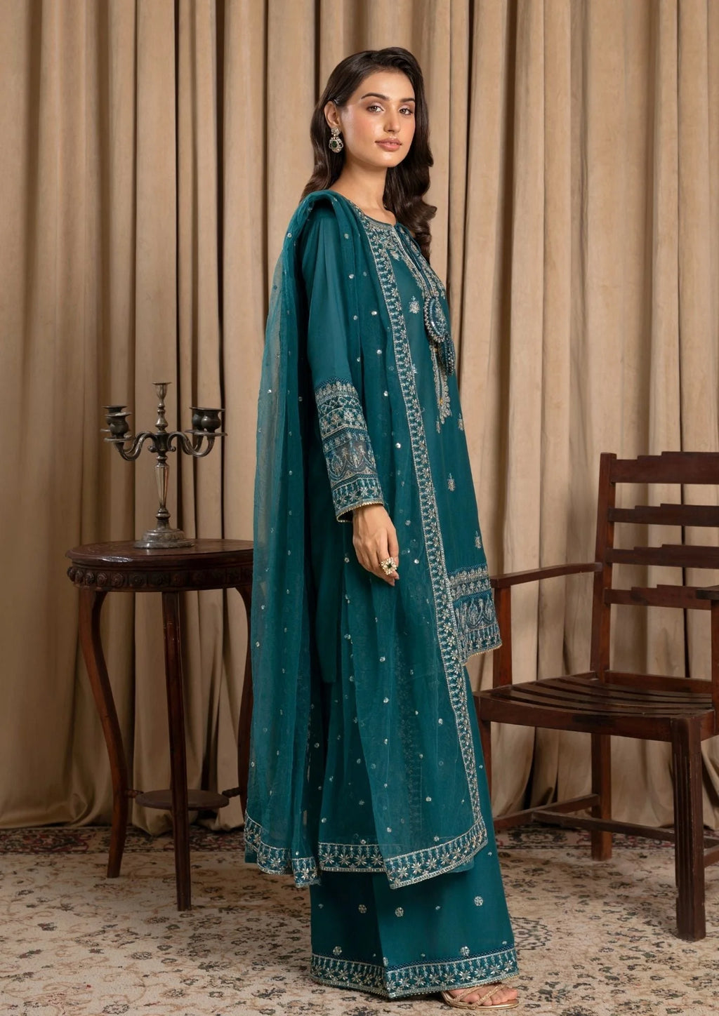 3Pc Embroidered Lawn ZAUQ-S25-0010