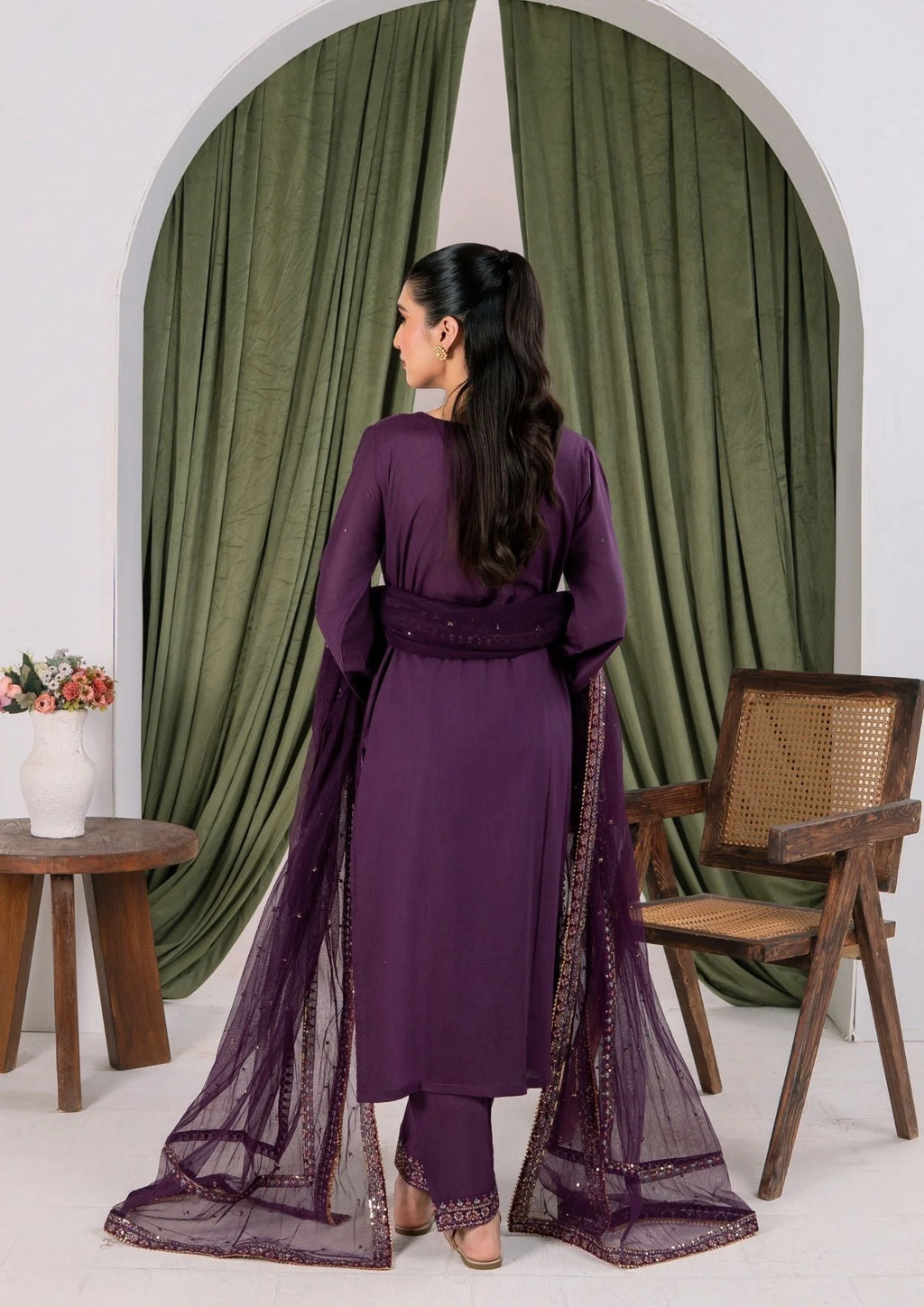 3Pc Embroidered Lawn ZAUQ-S25-0003
