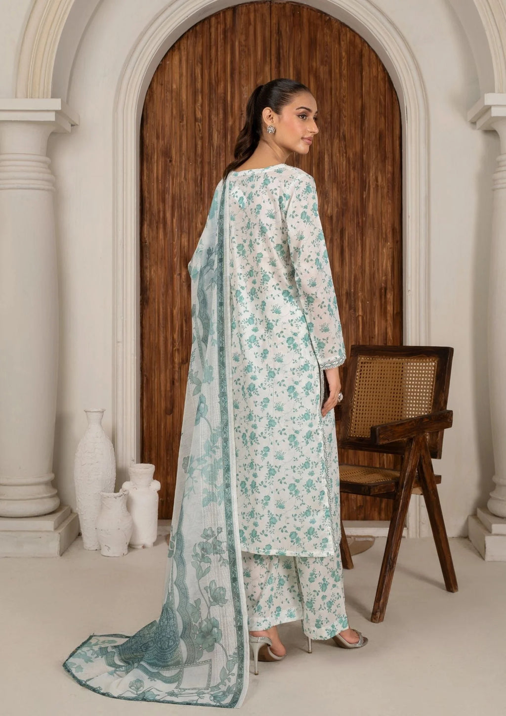 3Pc Printed Lawn with Embroidery RANAAI-S25-0014