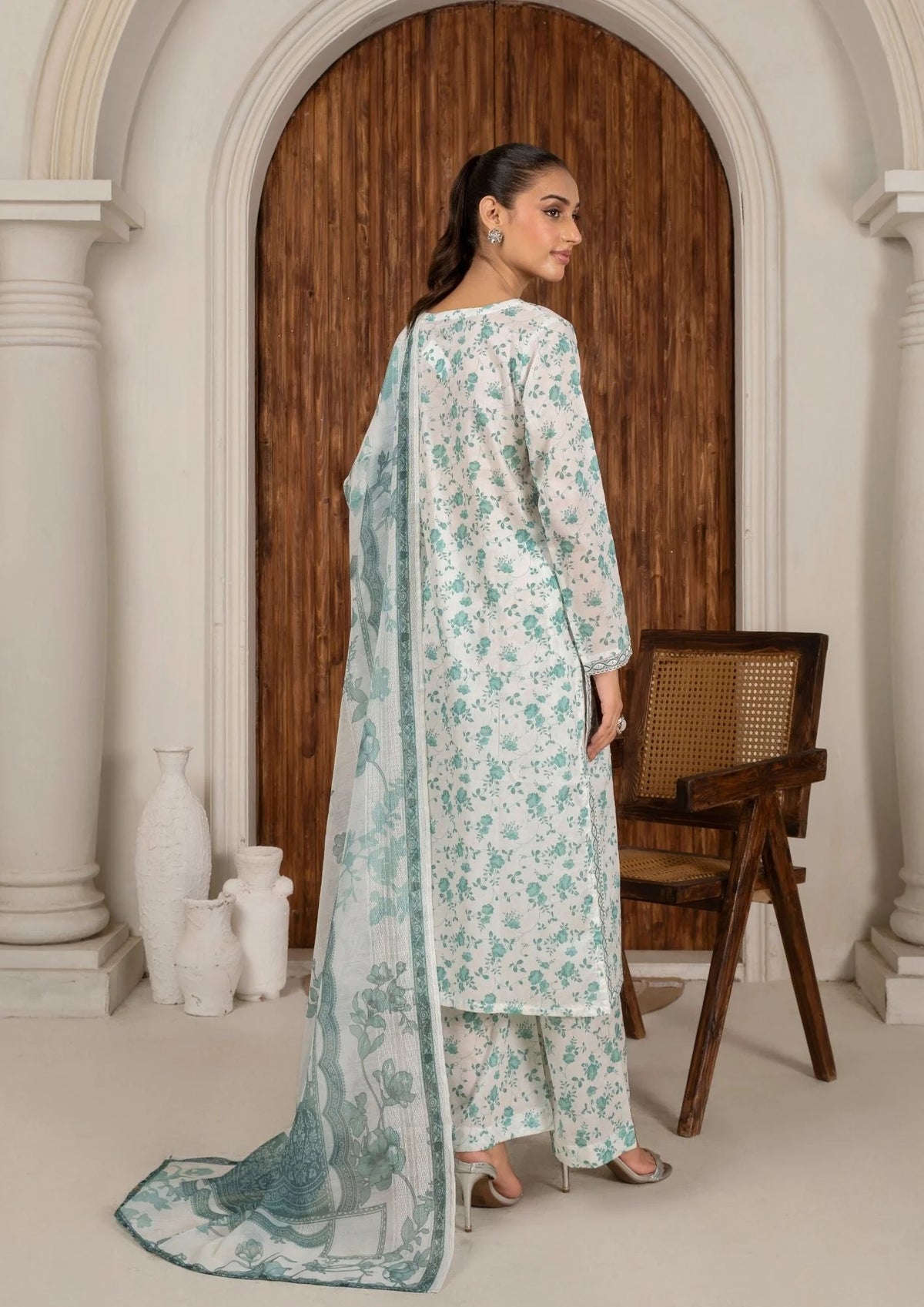 3Pc Printed Lawn with Embroidery RANAAI-S25-0014