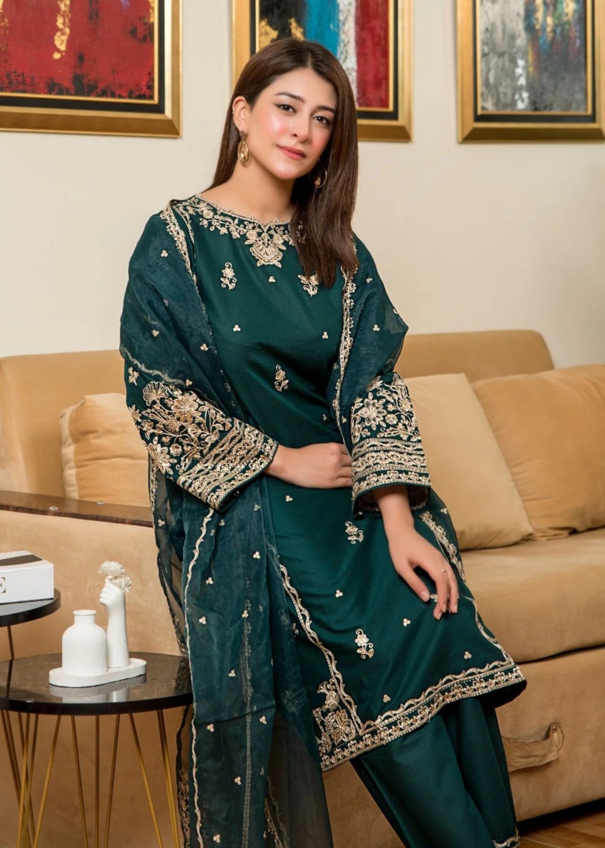 3Pc Embroidered Lawn ZAUQ-S25-0020