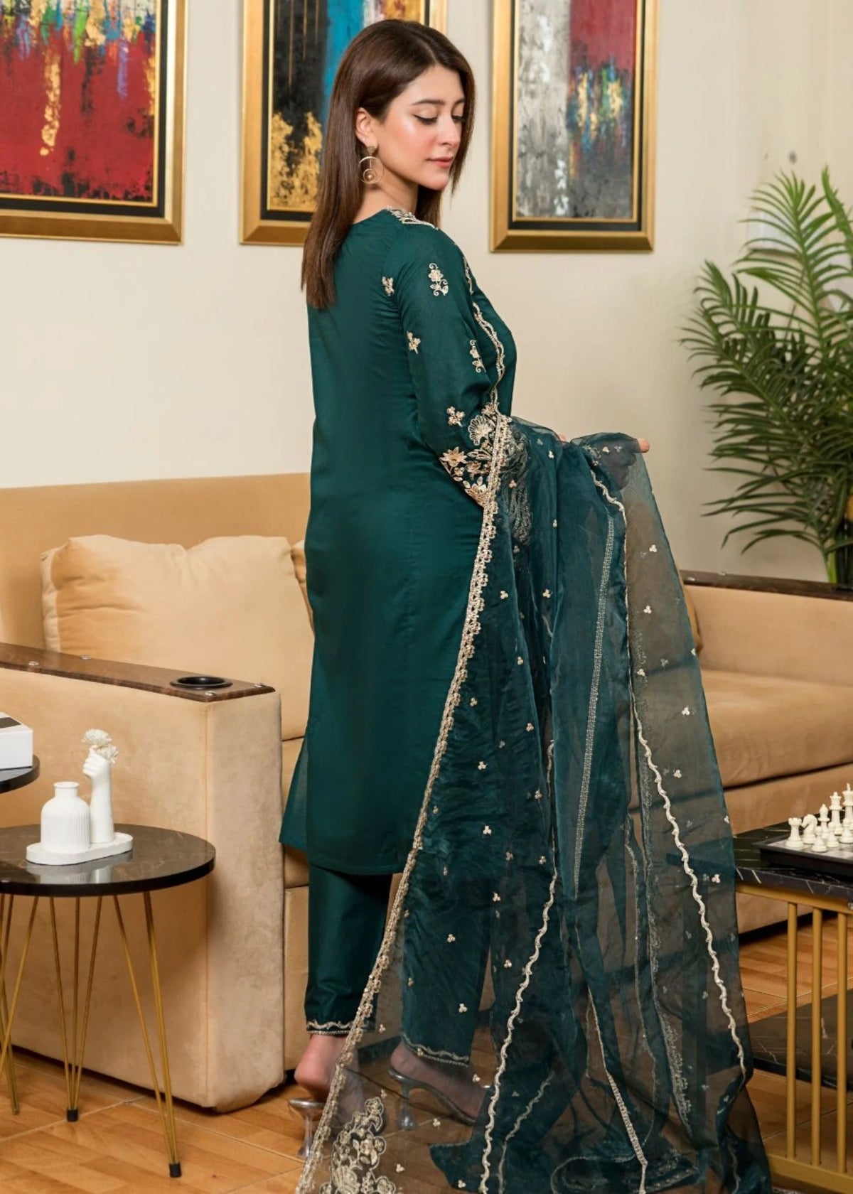 3Pc Embroidered Lawn ZAUQ-S25-0020