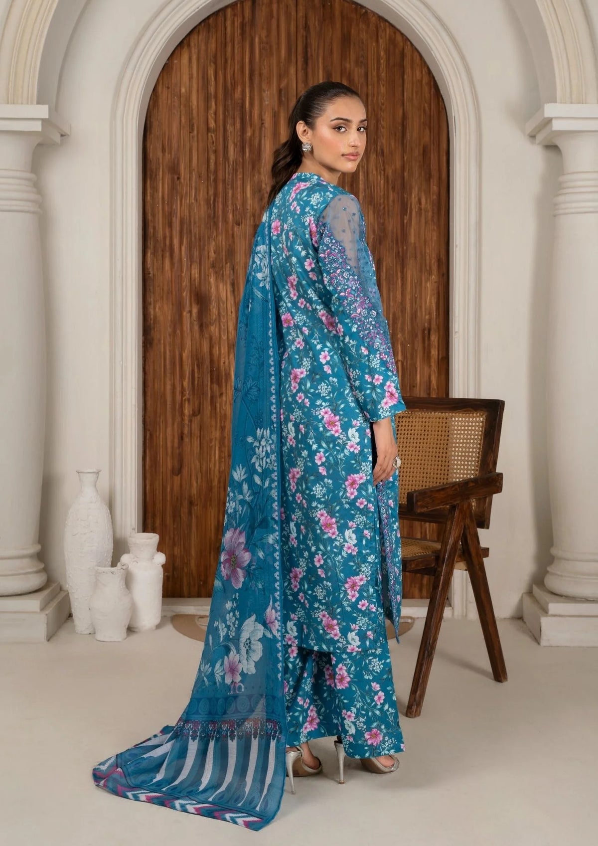3Pc Printed Lawn with Embroidery RANAAI-S25-0013