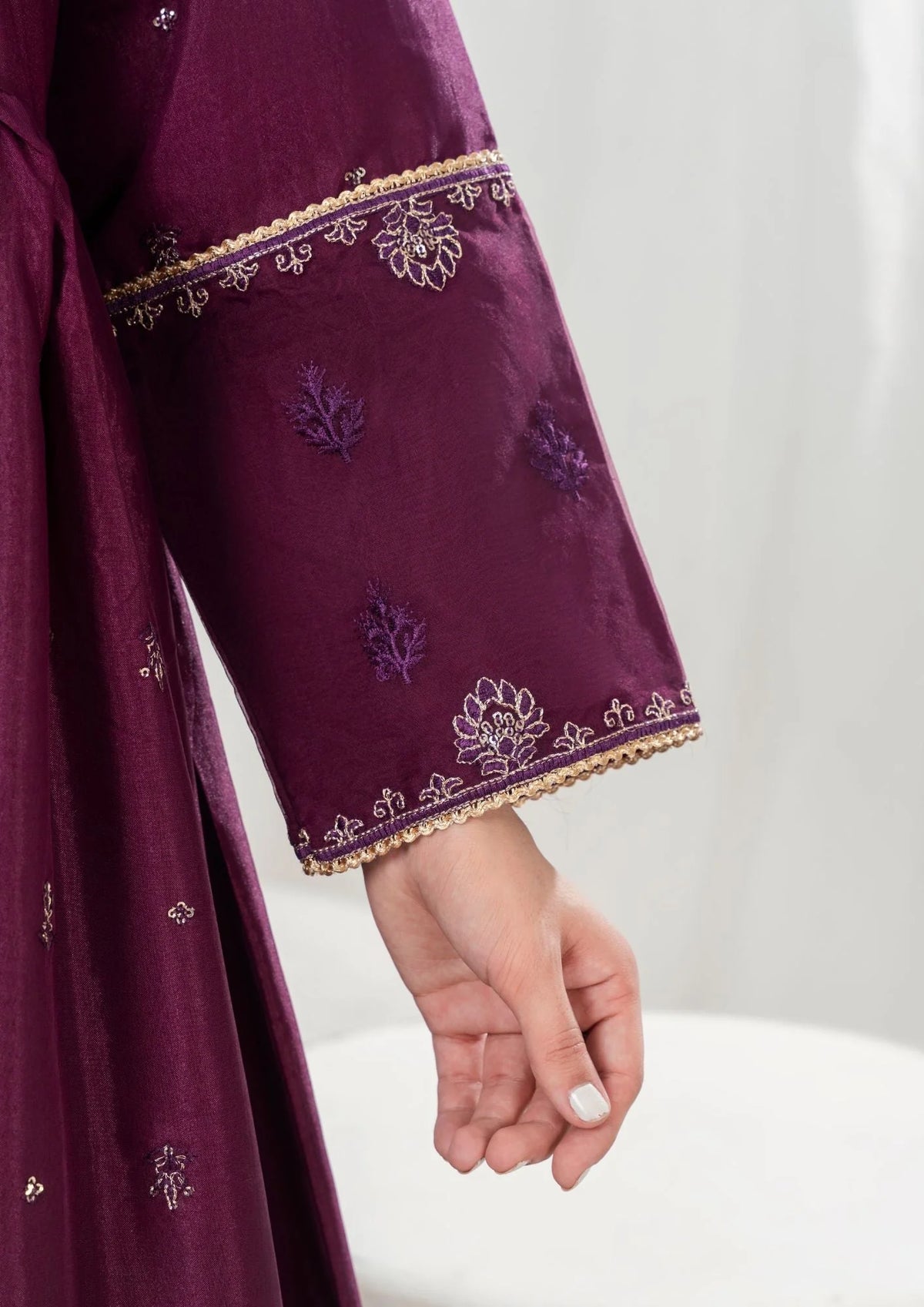 3Pc Embroidered Raw Silk ZAUQ-S25-0200