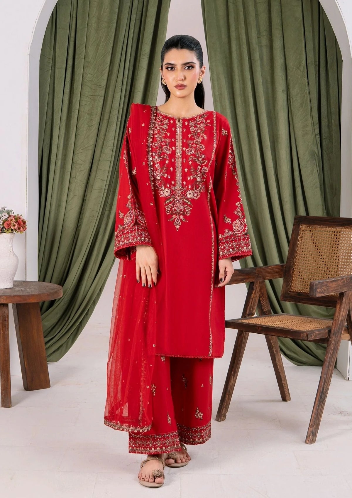 3Pc Embroidered Lawn ZAUQ-S25-0013