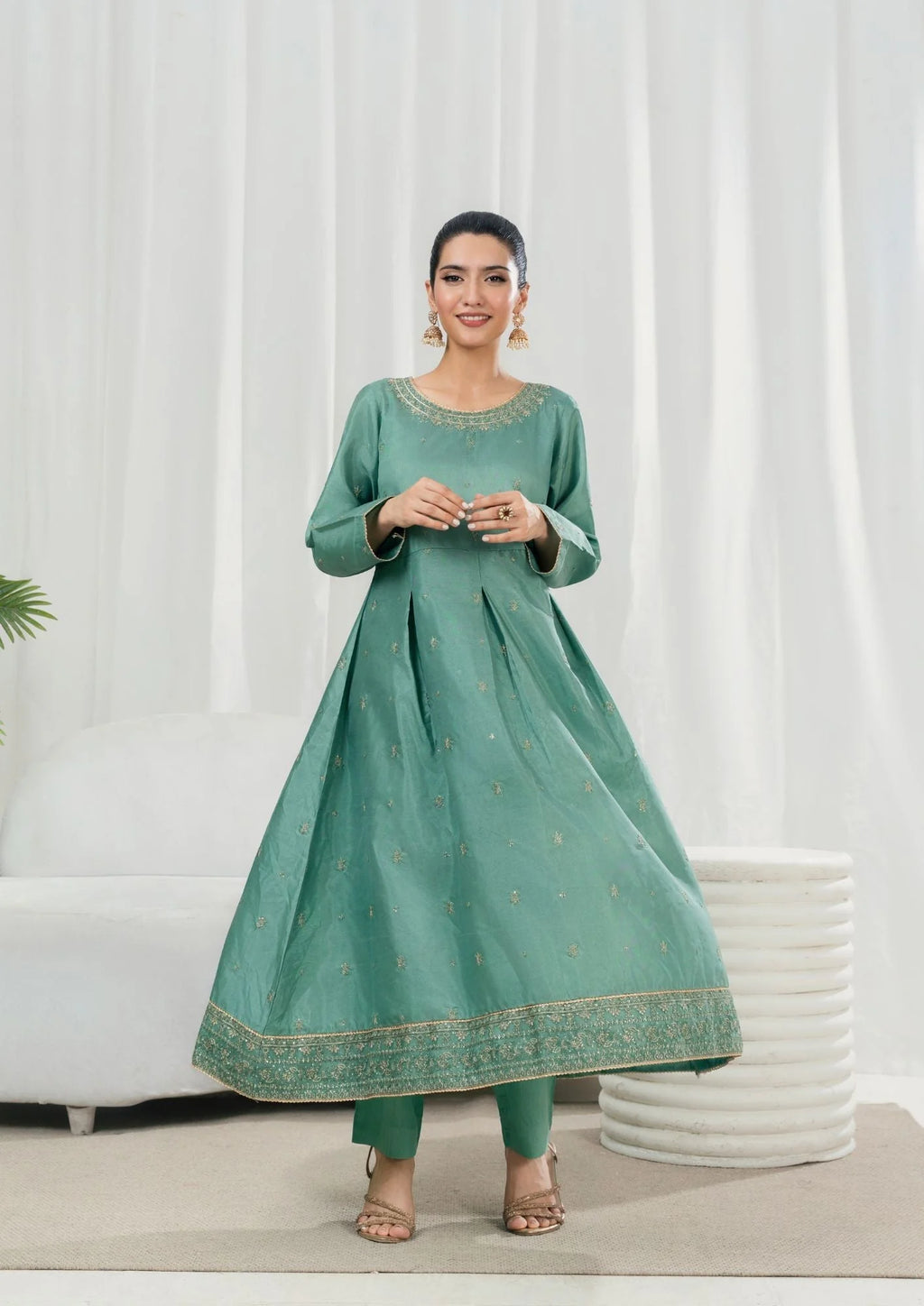 3Pc Embroidered Raw Silk ZAUQ-S25-0201