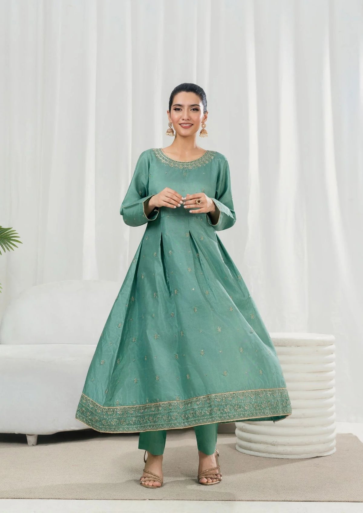 3Pc Embroidered Raw Silk ZAUQ-S25-0201