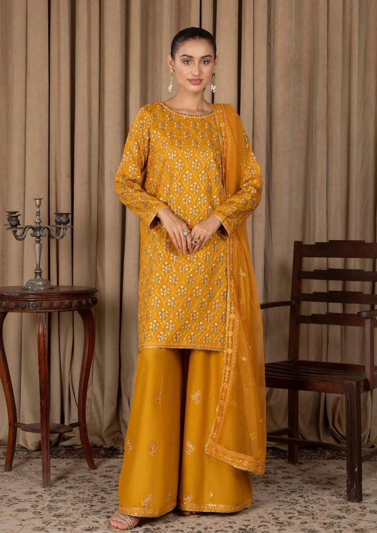 3Pc Embroidered Lawn ZAUQ-S25-0011